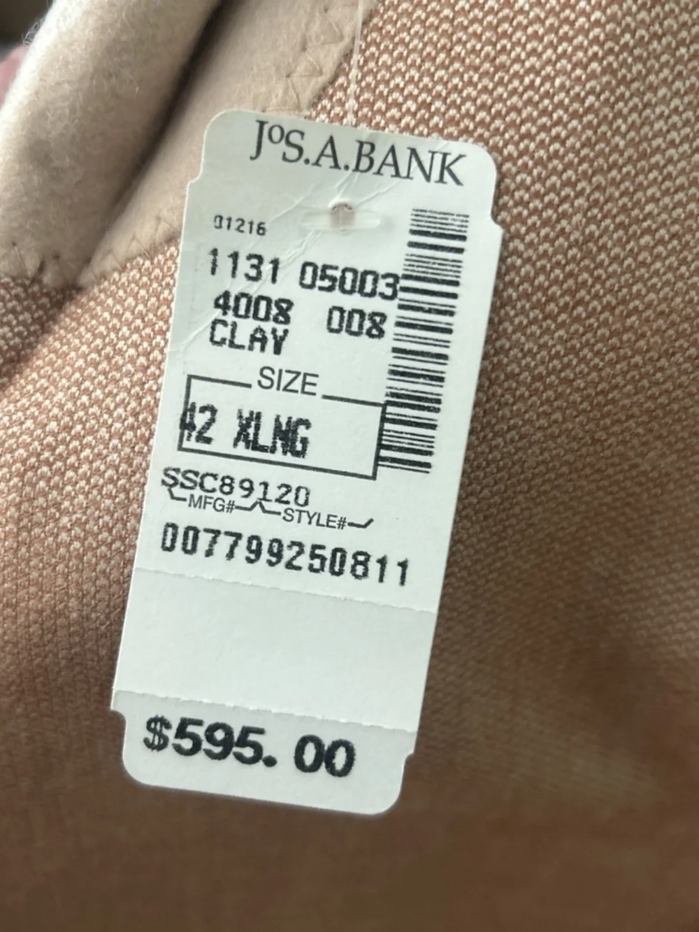 Share Jos A Bank Signature Collection Tailored Fit Jacket 42XLNG Clay